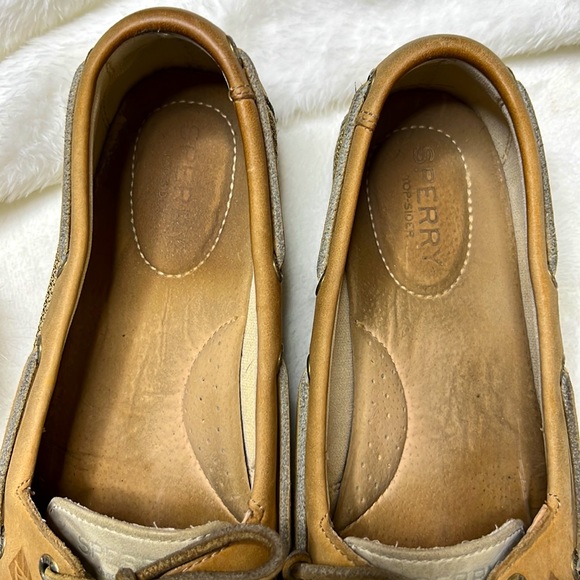 👞 Sperry Women Bluefish Linen/Oat Top-Sider Boat Shoe - Picture 4 of 10